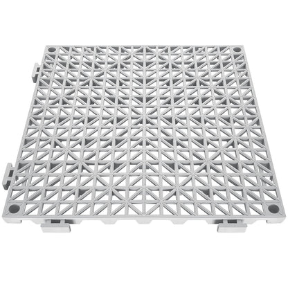 Interlocking Dränering Golvmatta 12" x 12" PVC Halkfria golvplattor 12 Pack