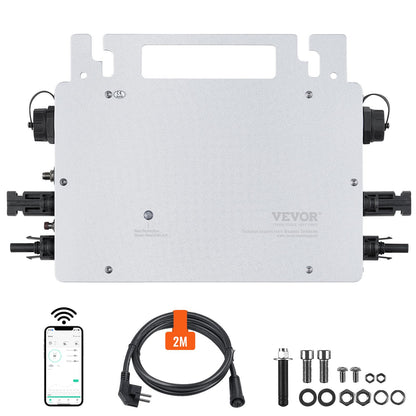 Solar Grid Tie Micro Inverter 800W Vattentät IP67, Solar Micro Inverter Fjärrövervakning via App och WIFI