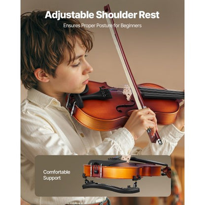 Violin set 340 mm for beginners with case in brown raisin | EU
