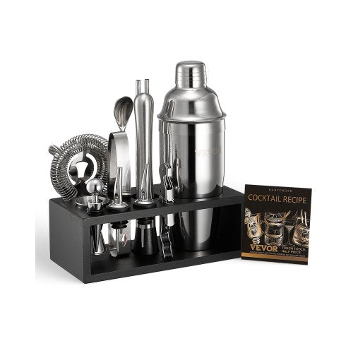 Cocktailshakerset 13 delar barverktyg rostfritt stål bartenderkit silver |  EU