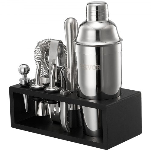 Cocktailshakerset 13 delar barverktyg rostfritt stål bartenderkit silver |  EU