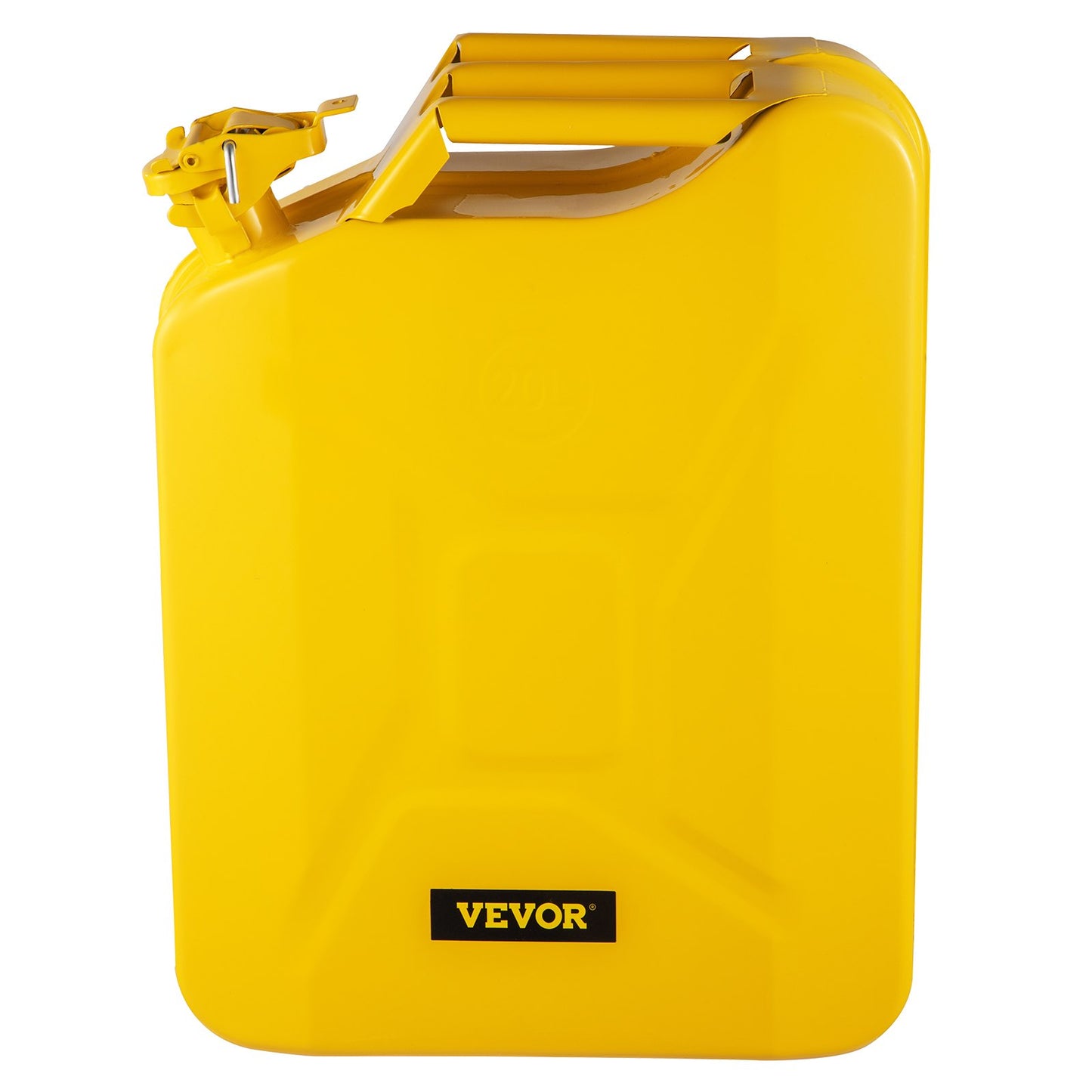 Jerry bränslekanna, 5,3 gallon / 20 L bärbar jerry bensinburk med flexibelt pipsystem, rostsäker & värmebeständig bränsletank i stål för bilar Lastbilsutrustning, gul