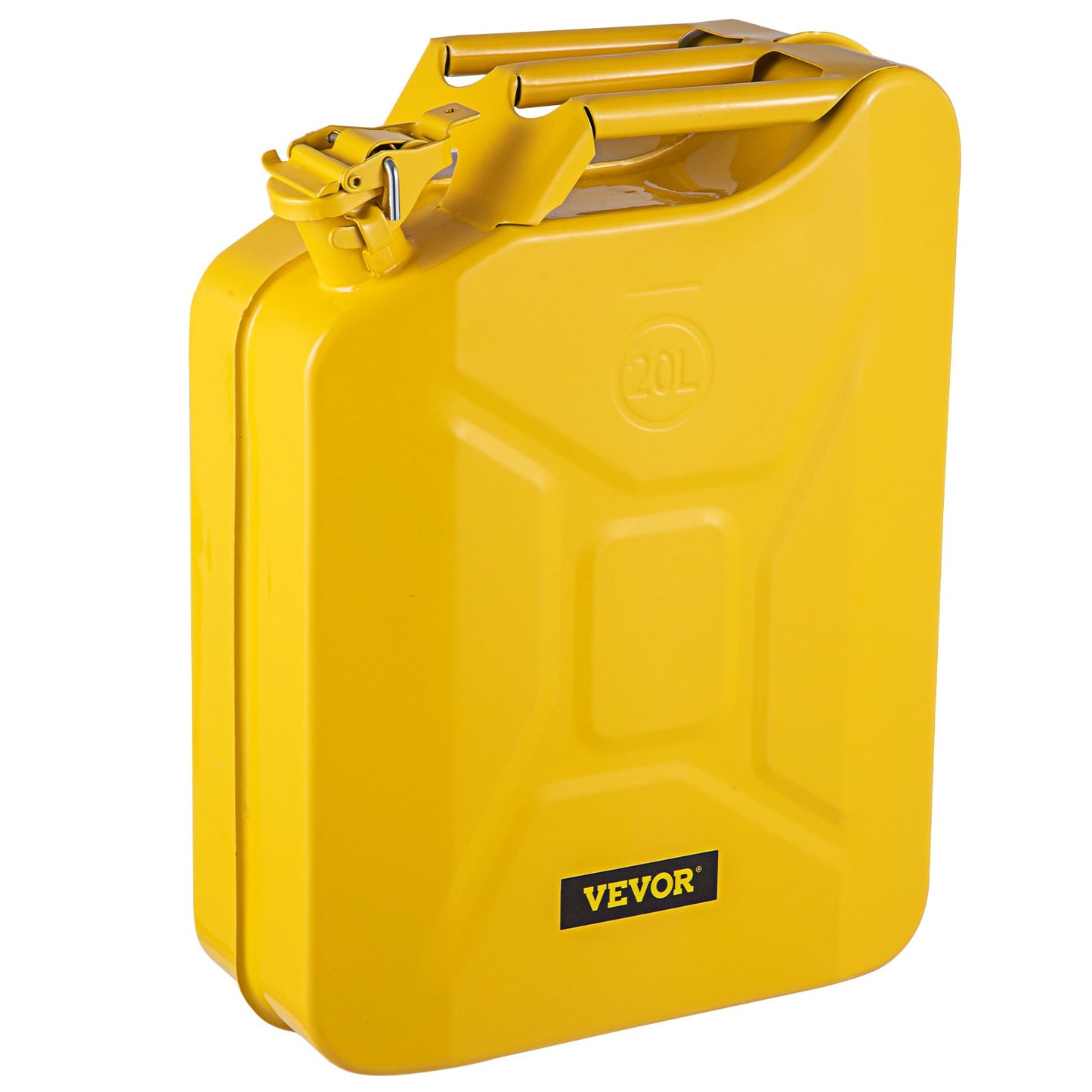 Jerry bränslekanna, 5,3 gallon / 20 L bärbar jerry bensinburk med flexibelt pipsystem, rostsäker & värmebeständig bränsletank i stål för bilar Lastbilsutrustning, gul