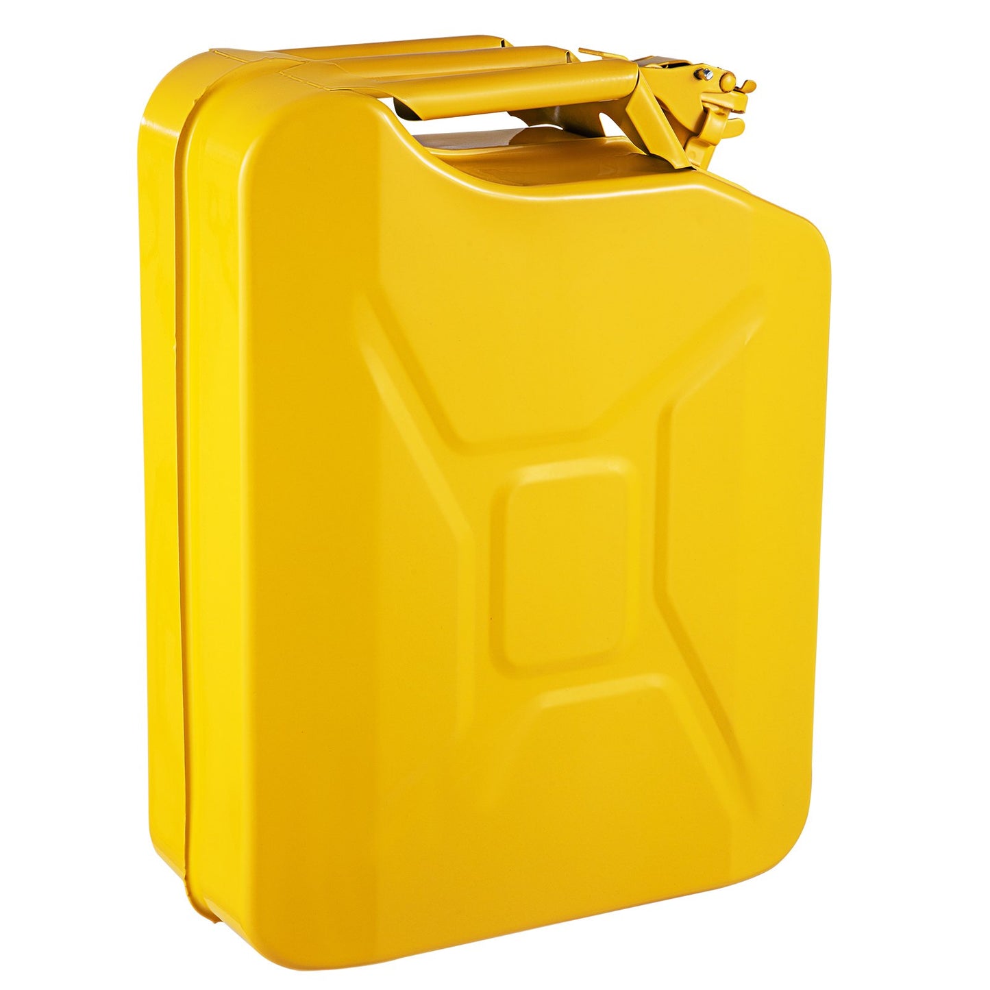 Jerry bränslekanna, 5,3 gallon / 20 L bärbar jerry bensinburk med flexibelt pipsystem, rostsäker & värmebeständig bränsletank i stål för bilar Lastbilsutrustning, gul