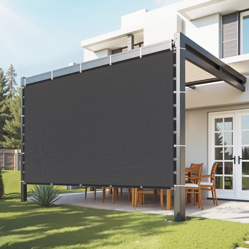 90% Sunscreen Fabric 10 x 10 Feet for Patio and Garden (Black) | EU