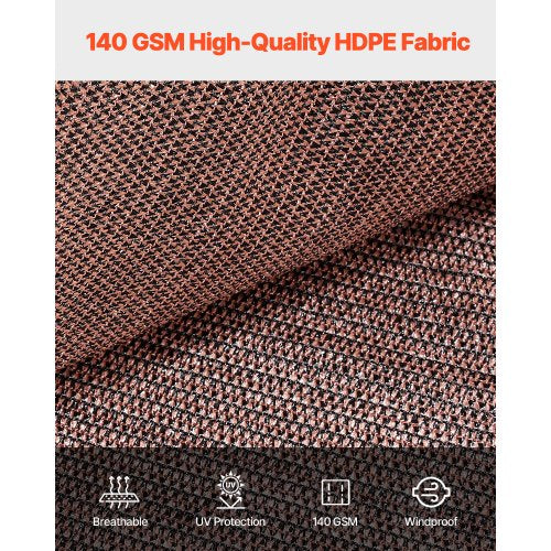 90% Sunscreen Fabric 10 x 12 Feet for Patio and Garden (Brown) | EU