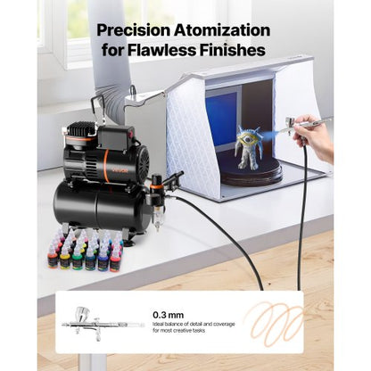 Airbrush Kit Luftborste Kit 1/6 HP Luftkompressor Airbrush Munstycke Slang Tank |  EU