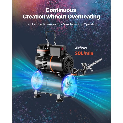 Airbrush Kit Luftborste Kit 1/6 HP Luftkompressor Airbrush Munstycke Slang Tank |  EU