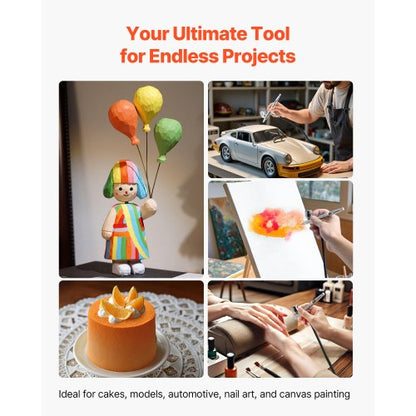 Airbrush-Set Airbrush-Set 1/6 PS Luftkompressor 1 Airbrush 3 Düsen Farbe | EU