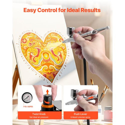 Airbrush-Set Airbrush-Set 1/6 PS Luftkompressor 1 Airbrush 3 Düsen Farbe | EU