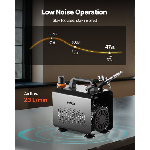 Airbrush-Set Airbrush-Set 1/6 PS Luftkompressor 1 Airbrush 3 Düsen Farbe | EU