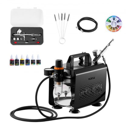Airbrush-Set Airbrush-Set 1/6 PS Luftkompressor 1 Airbrush 3 Düsen Farbe | EU