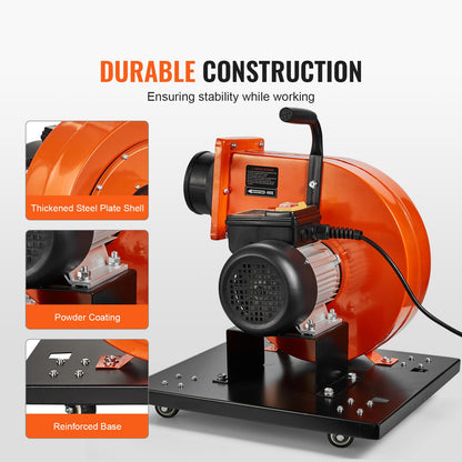 Staubsammler, 1 PS, 460 CFM Luftstrom, rollbarer Staubsammler mit 21 Gallonen Staubsammelbeutel, 2,5 Mikron Beutelfiltration, mobiler Holzstaubbehälter für Industriewerkstätten mit Griff und Rädern
