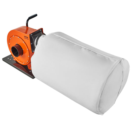 Dammuppsamlare, 1HP 460 CFM luftflöde, rullande dammuppsamlare med 21 gallon dammuppsamlingspåse, 2,5 mikron påsfiltrering, industriverkstad Mobil trädammbehållare med handtag och hjul