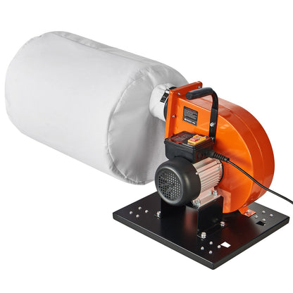 Staubsammler, 1 PS, 460 CFM Luftstrom, rollbarer Staubsammler mit 21 Gallonen Staubsammelbeutel, 2,5 Mikron Beutelfiltration, mobiler Holzstaubbehälter für Industriewerkstätten mit Griff und Rädern