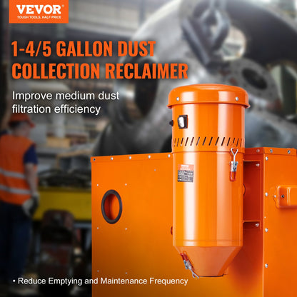 Dust Collection System: 1450W Dust Collector Media Reclaimer med 1,8 gallon kapacitet - Universal passform för sandblästerskåp och mediabläster