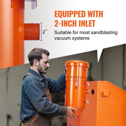 Dust Collection System: 1450W Dust Collector Media Reclaimer med 1,8 gallon kapacitet - Universal passform för sandblästerskåp och mediabläster