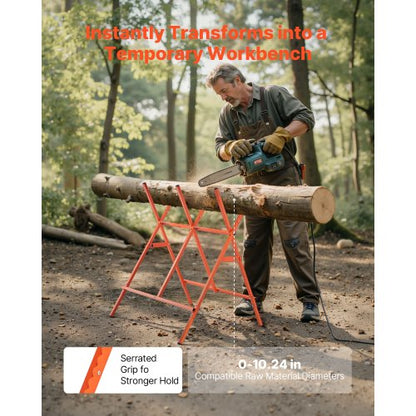 Sågbockar 2-pack Arbetsbockar Kraftiga 112 kg Belastning Justerbar Höjd |  EU