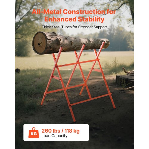 Sågbockar 2-pack Arbetsbockar Kraftiga 112 kg Belastning Justerbar Höjd |  EU