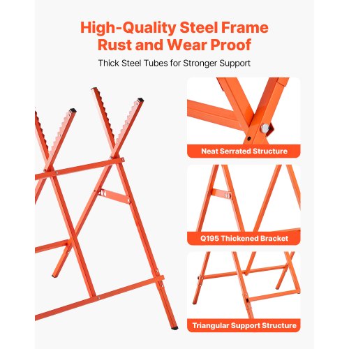 Sågbockar 2-pack Arbetsbockar Kraftiga 112 kg Belastning Justerbar Höjd |  EU