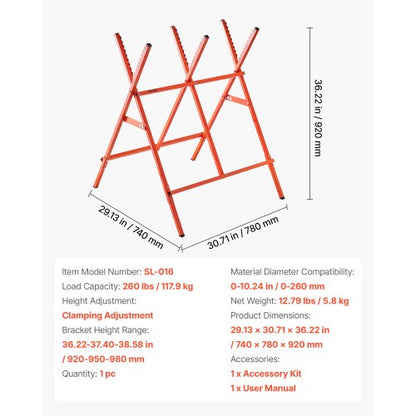 Sågbockar 2-pack Arbetsbockar Kraftiga 112 kg Belastning Justerbar Höjd |  EU