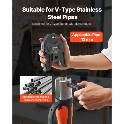 V12 Pressbacke 12mm Pressbacke Passend für V-förmige Edelstahlrohre