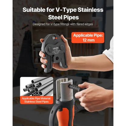 V12 Pressbacke 12mm Pressbacke Passend für V-förmige Edelstahlrohre