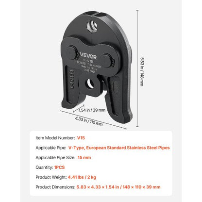 V15 Pressbacke 15mm Pressbacke Passend für V-förmige Edelstahlrohre | EU