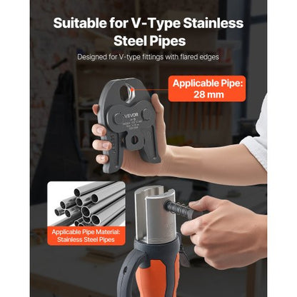 V28 Pressbacke 28mm Pressbacke Passend für V-förmige Edelstahlrohre