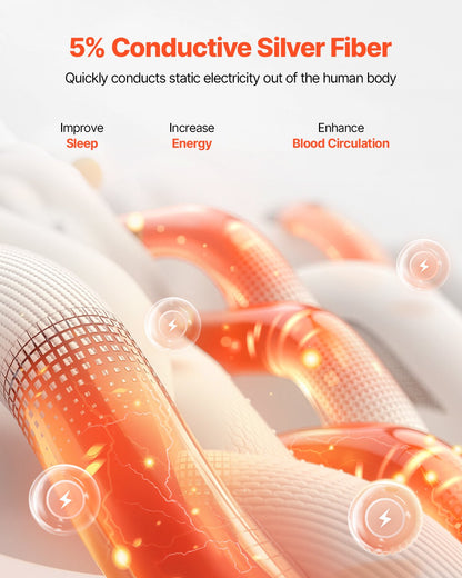Jordningslakan Queen Size 95% Bomull + 5% Silver Fiber Earthing Sheets