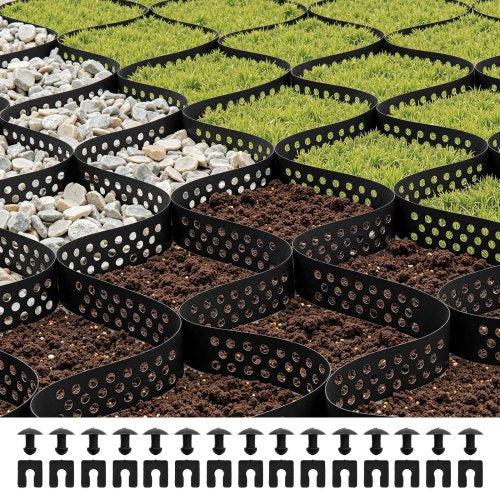 Ground Grid 2-inch Deep Geocell Grid 17.06x8.86 ft / 5200x2700 mm for Gravel