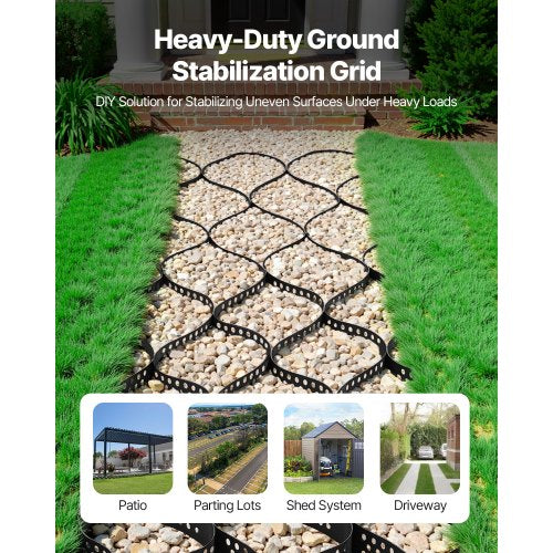Ground Grid 3-inch Deep Geocell Grid 17.06x8.86 ft / 5200x2700 mm for Gravel