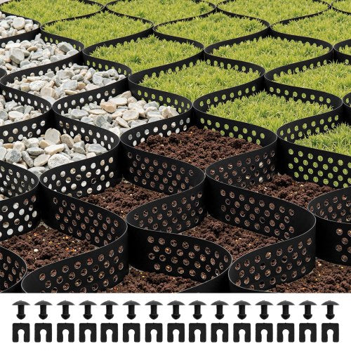 Ground Grid 3-inch Deep Geocell Grid 17.06x8.86 ft / 5200x2700 mm for Gravel