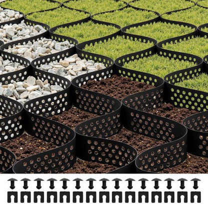 Ground Grid 3-inch Deep Geocell Grid 17.06x8.86 ft / 5200x2700 mm for Gravel