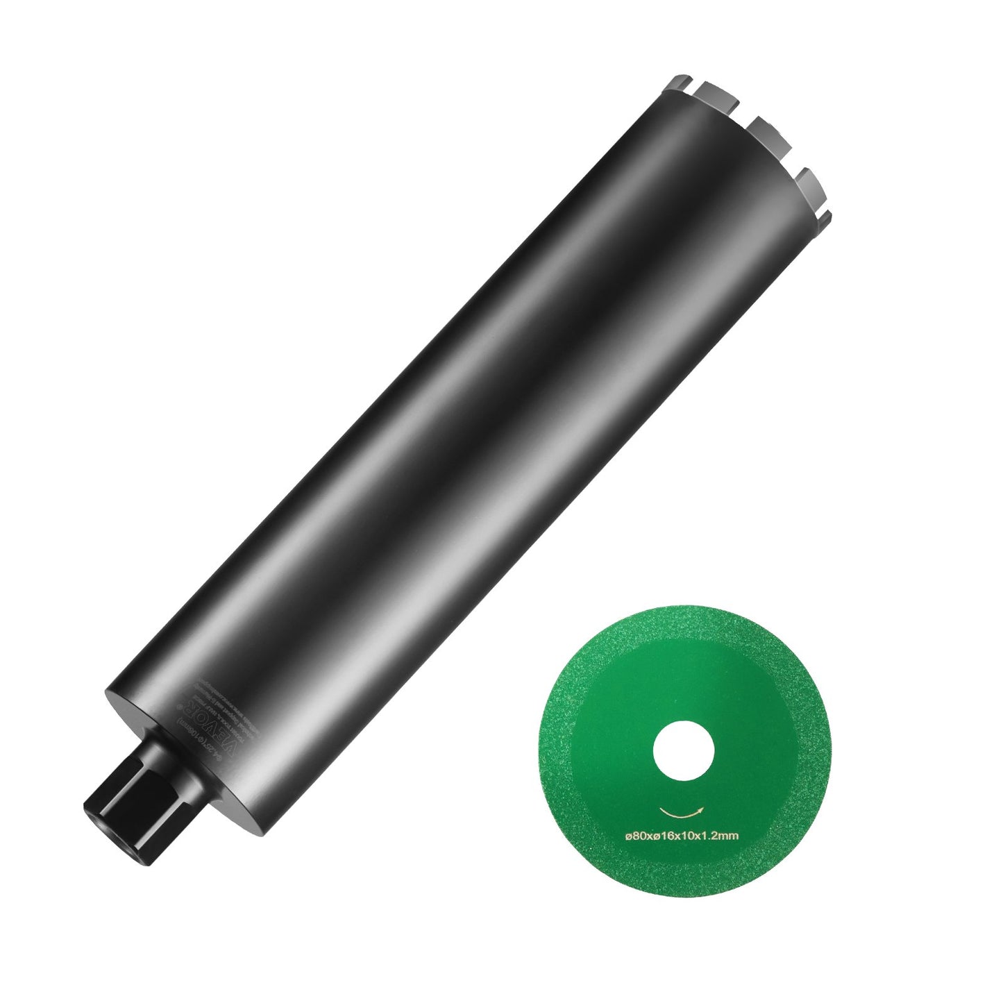Kernbohrer, 4,25" Nass-Diamantkernbohrer, 14" Bohrtiefe Betonkernbohrer mit Sägeblatt, 1-1/4"-7 Innengewinde, Laserschweißen, Diamant-Nassbohrer für Betonstein