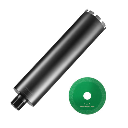 Kernbohrer, 4,25" Nass-Diamantkernbohrer, 14" Bohrtiefe Betonkernbohrer mit Sägeblatt, 1-1/4"-7 Innengewinde, Laserschweißen, Diamant-Nassbohrer für Betonstein