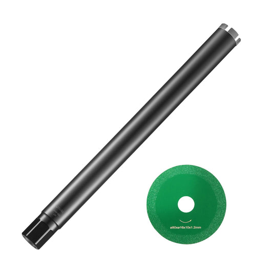 Kärnborr, 2" våt diamantkärnborr, 14" borrdjup betongkärnborr med sågblad, 1-1/4"-7 innergänga, lasersvetsning, diamant våt borrkrona för betongsten