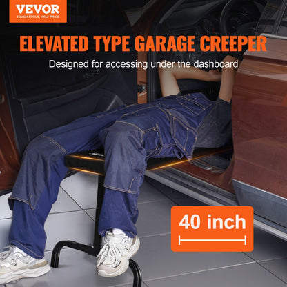 40 in Under Dash Creeper 330 lbs Rolling Garage Creeper Höjdjusterbar
