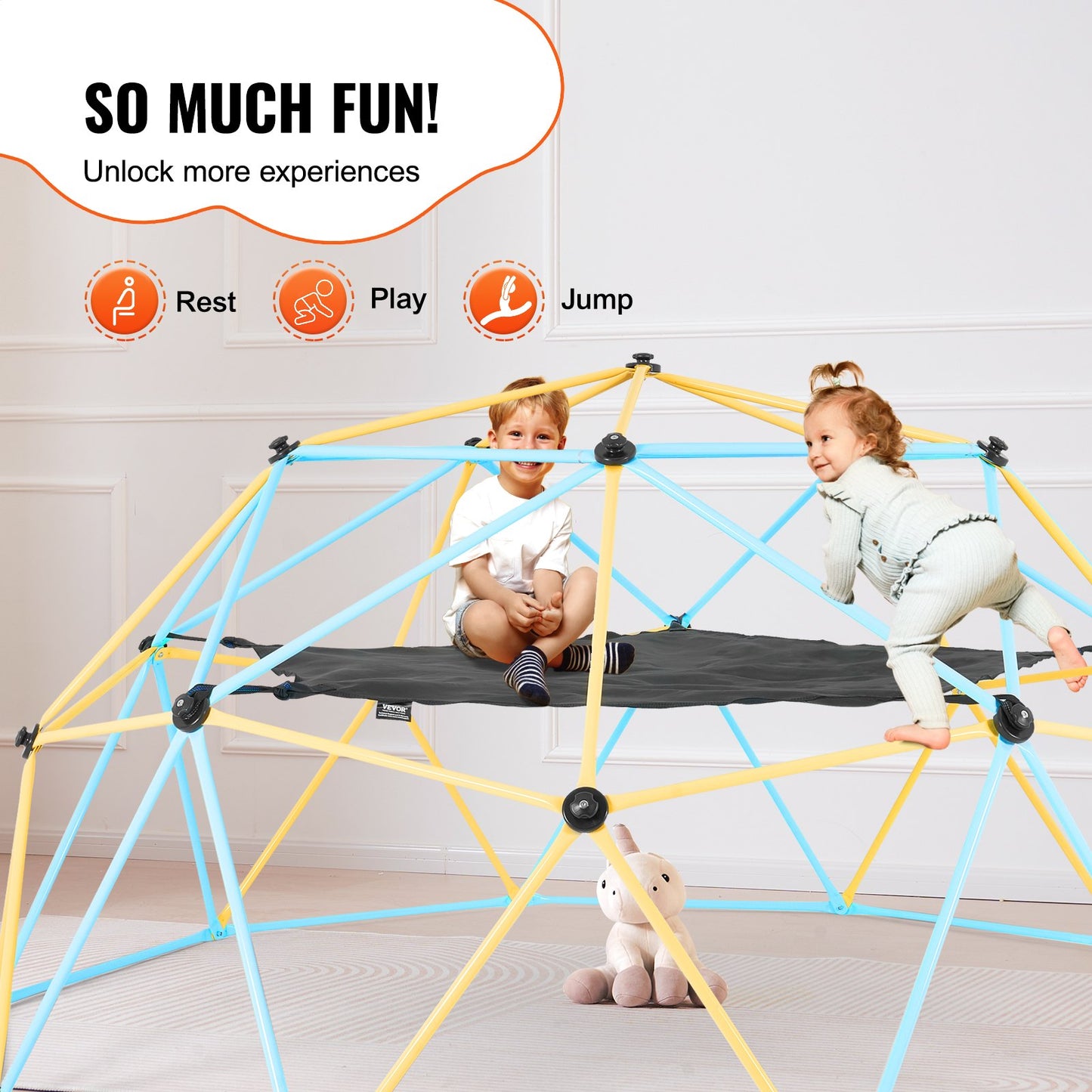 Dome Climber Hammock, Climbing Dome Accessories, Climbing Dome Hammock Suitable for 10ft dome climbing, load bearing 350 pounds, Pentagon Jungle Gym Hammock for outdoor use (hammock only)