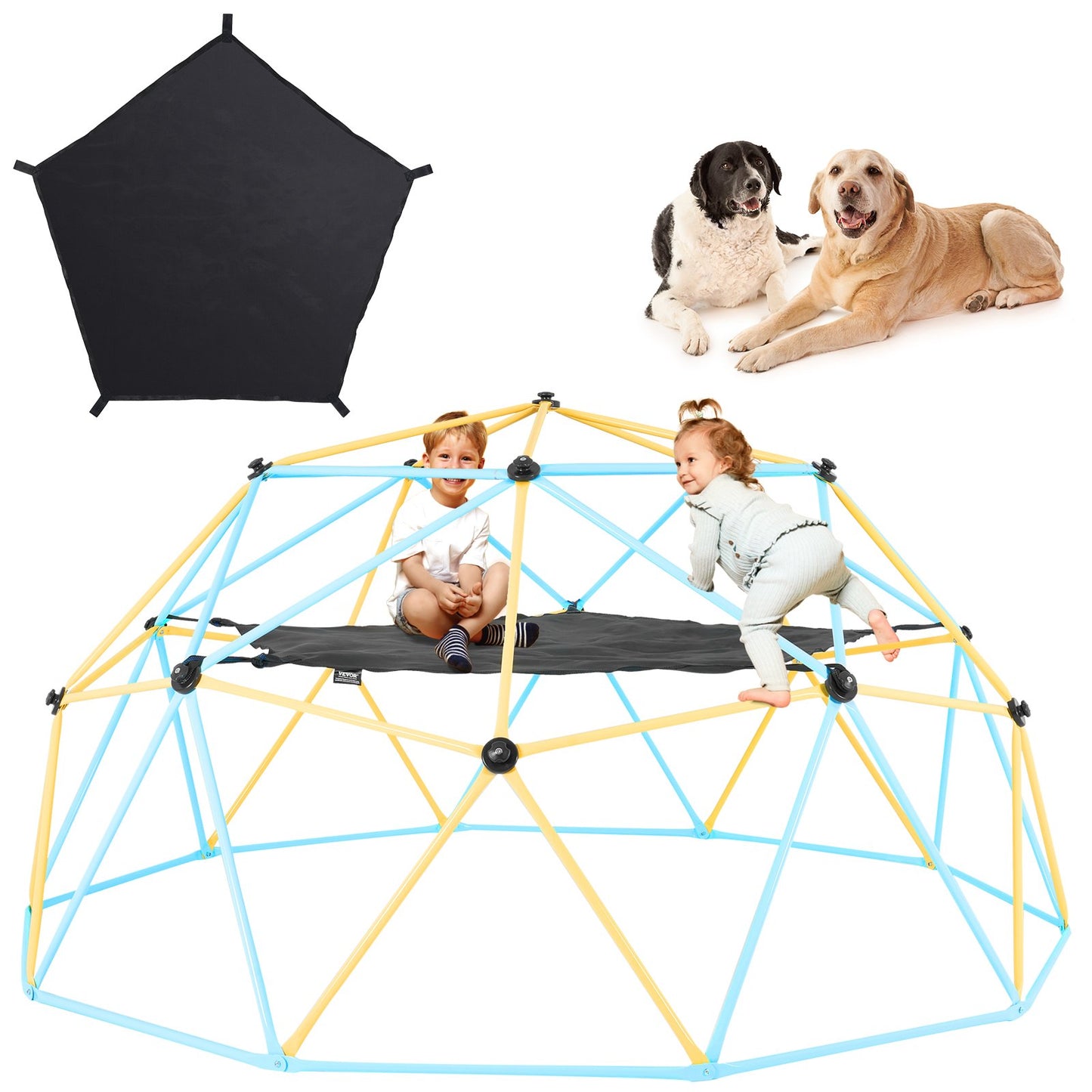 Dome Climber Hammock, Climbing Dome Accessories, Climbing Dome Hammock Suitable for 10ft dome climbing, load bearing 350 pounds, Pentagon Jungle Gym Hammock for outdoor use (hammock only)