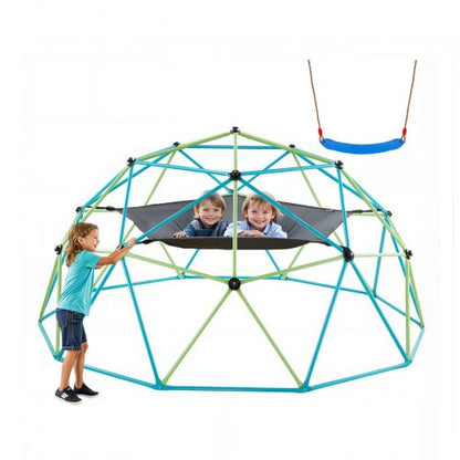 Climbing Dome 10FT Geometric Dome Climber Klinggym with Swing and Hammock | EU
