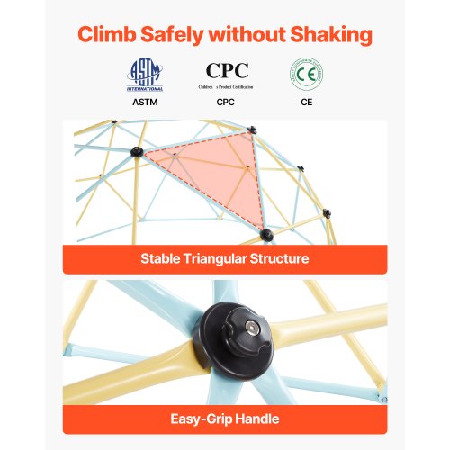 Klätterkupol 10FT Geometrisk Kupolklättrare 1000LB Lastning Barn Klinggym |  EU