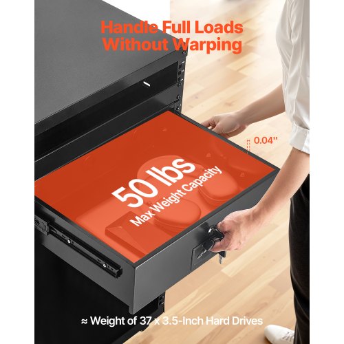 3U rackmonterad låda, 22,68 kg max belastning, låsbar serverskåplåda, glidande låda med lås och kabelhanteringshål, för nätverksutrustning, server, AV-rack eller skåphölje |  EU