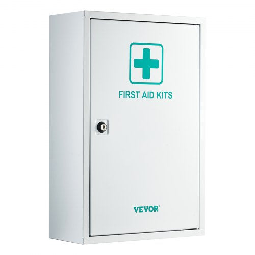 First aid cabinet with 3 shelves, 1000 pieces, wall-mounted metal medicine cabinet