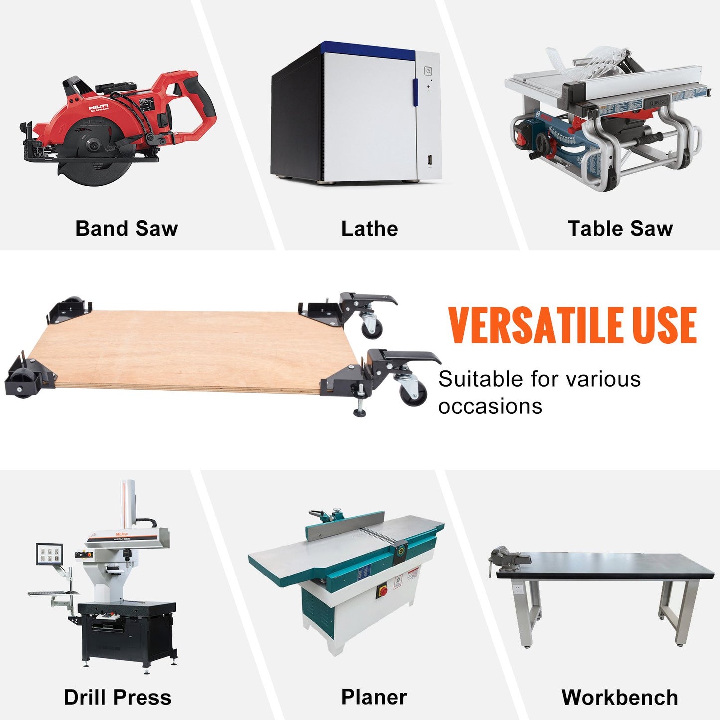 Mobile Base Heavy Duty Universal Stand 400 lbs Kapacitet för verktygsmaskiner