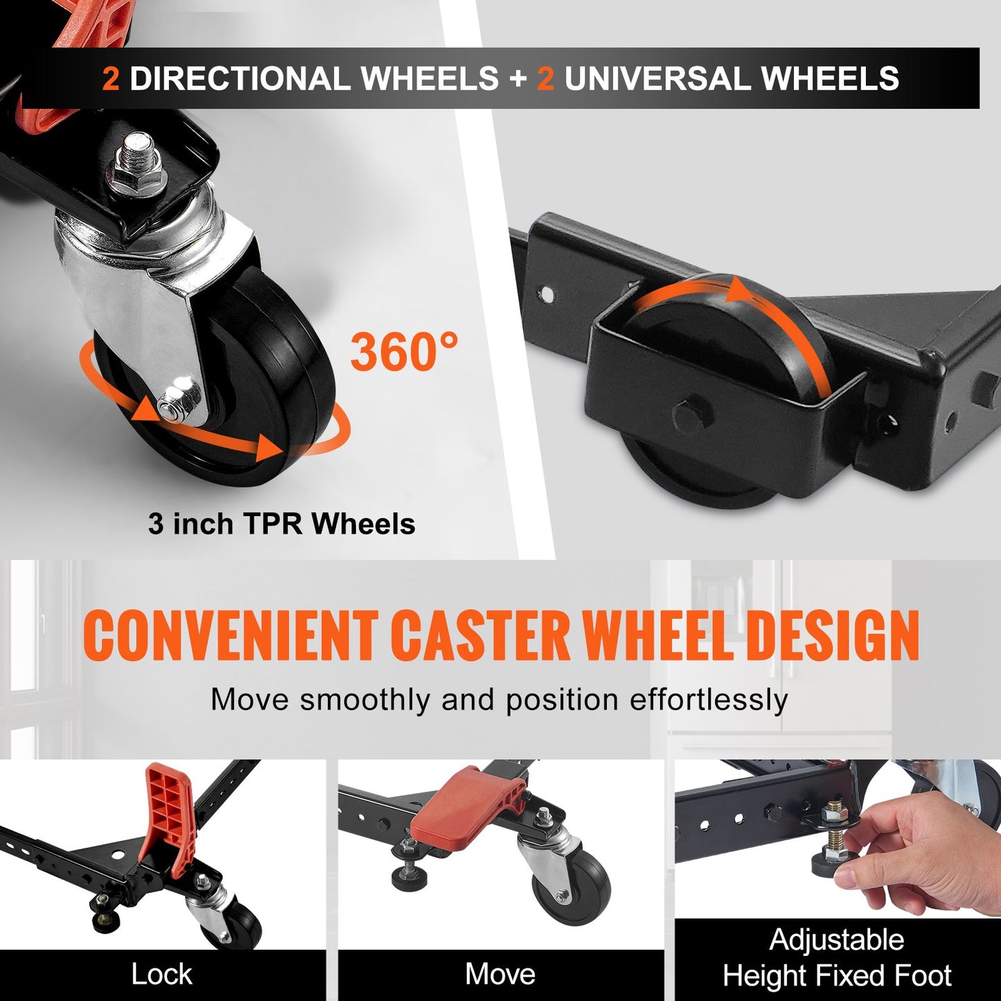 Mobile Base Heavy Duty Universal Stand 500 lbs Kapacitet för verktygsmaskiner