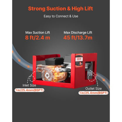 Bränsleöverföringspump 230V, 16 GPM 60 L/min, AC elektrisk oljeöverföringspump för diesel fotogen biodiesel, med mätare, automatiskt bränslemunstycke och 2 slangar, 45 ft/13,7 m lyft, för fordon, byggarbetsplatser |  EU