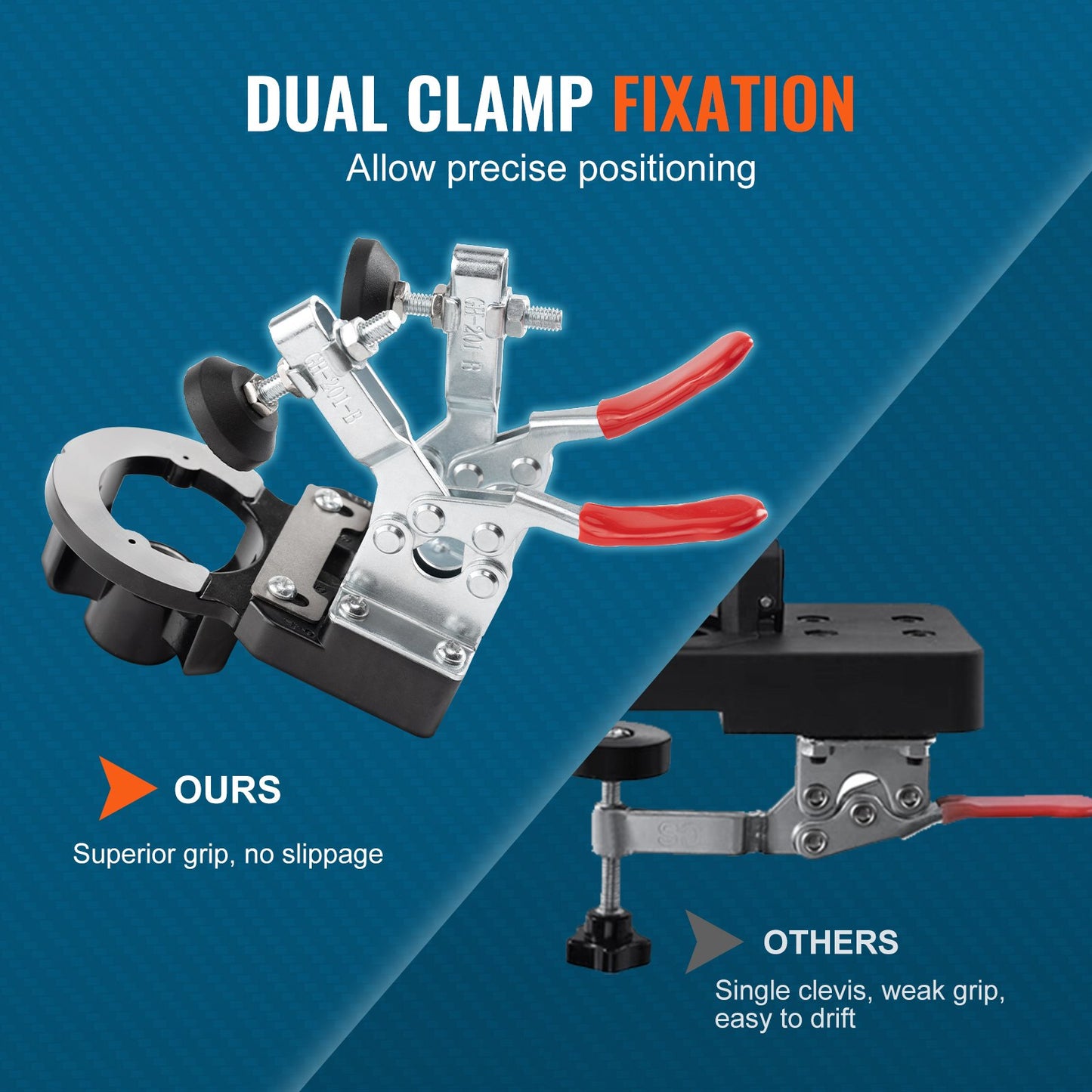 35 mm Dold Dörr Gångjärn Jig, Aluminiumlegering Skåp Gångjärn Jig, Exakt låsning Dubbla Clamp Fixering Gångjärn Borr Jig med tillbehör, Träbearbetningsverktyg för dörrar Skåp Gångjärn Montering