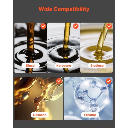 Bränsleöverföringspump 230V, 15 GPM 57 L/min, AC elektrisk oljeöverföringspump, 8 ft/2,4 m max sughöjd, 37 ft/11,28 m max lyfthöjd, överhettningsskydd, för bensin, diesel, fotogen, biodiesel, etanol |  EU