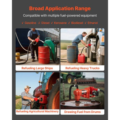 Bränsleöverföringspump 230V, 15 GPM 57 L/min, AC elektrisk oljeöverföringspump, med automatisk avstängning av bränslemunstycke och utloppsslang, högflödessats för bensin, diesel, fotogen, biodiesel, etanolblandningar |  EU